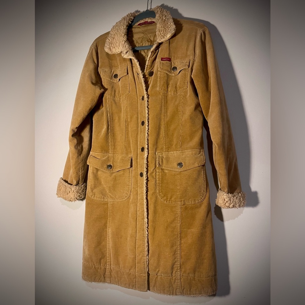 Tan Corduroy Coat Buttons Like Butter